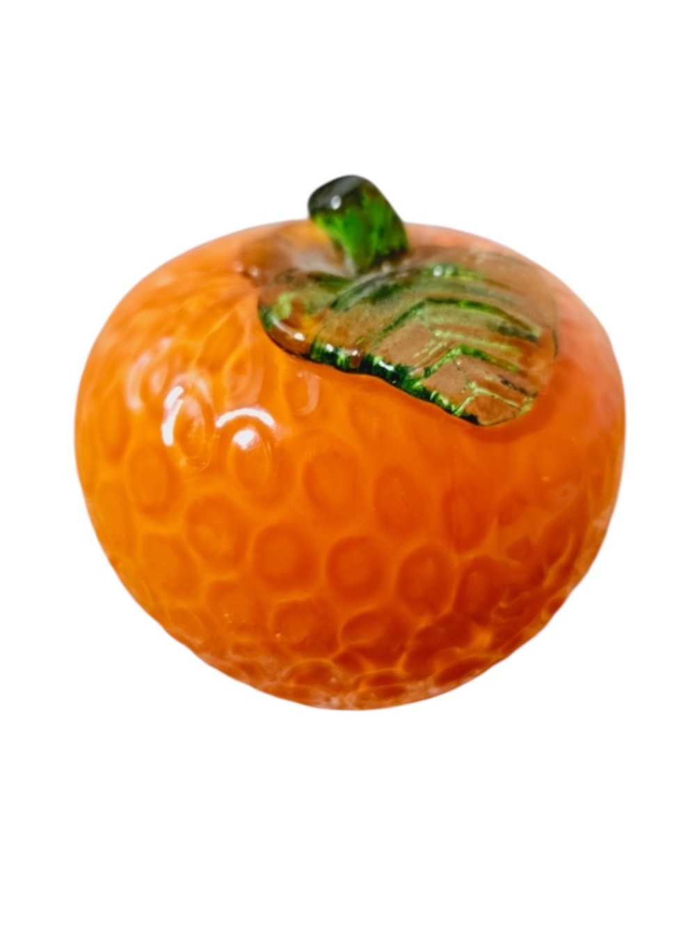 Vintage Murano style Art Glass Orange Fruit HandBlown